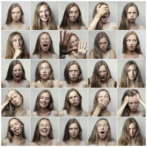 Woman with many faces