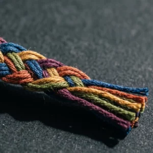 Five coloured threads woven into one braid, illustrating big five personality combinations and careers.