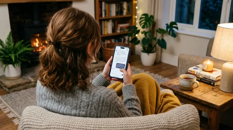 A person using a ChatGPT on a mobile device