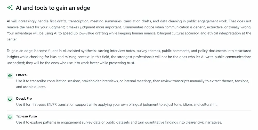 AI Tools to gain an edge feature